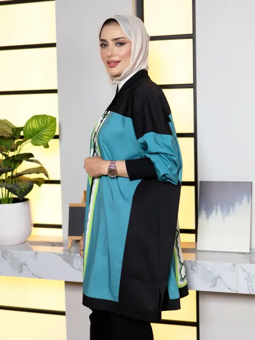 قميص قطني نسائي بنقشة فريدة image 2