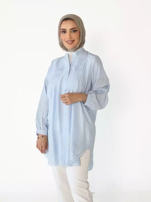 قميص بدرزات وتطريز أنيق image 2