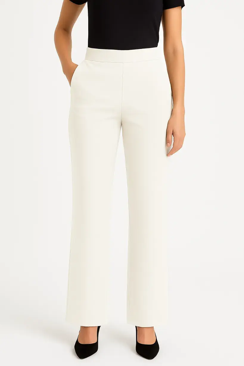 High Waist Pants With A Belt Behind Them - Mauve - 4 image 19