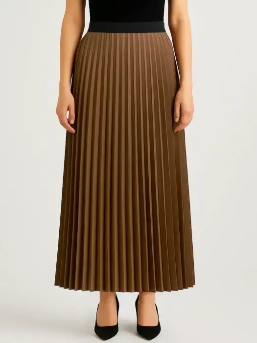 Poplin Skirt - Brown - 5 image 0