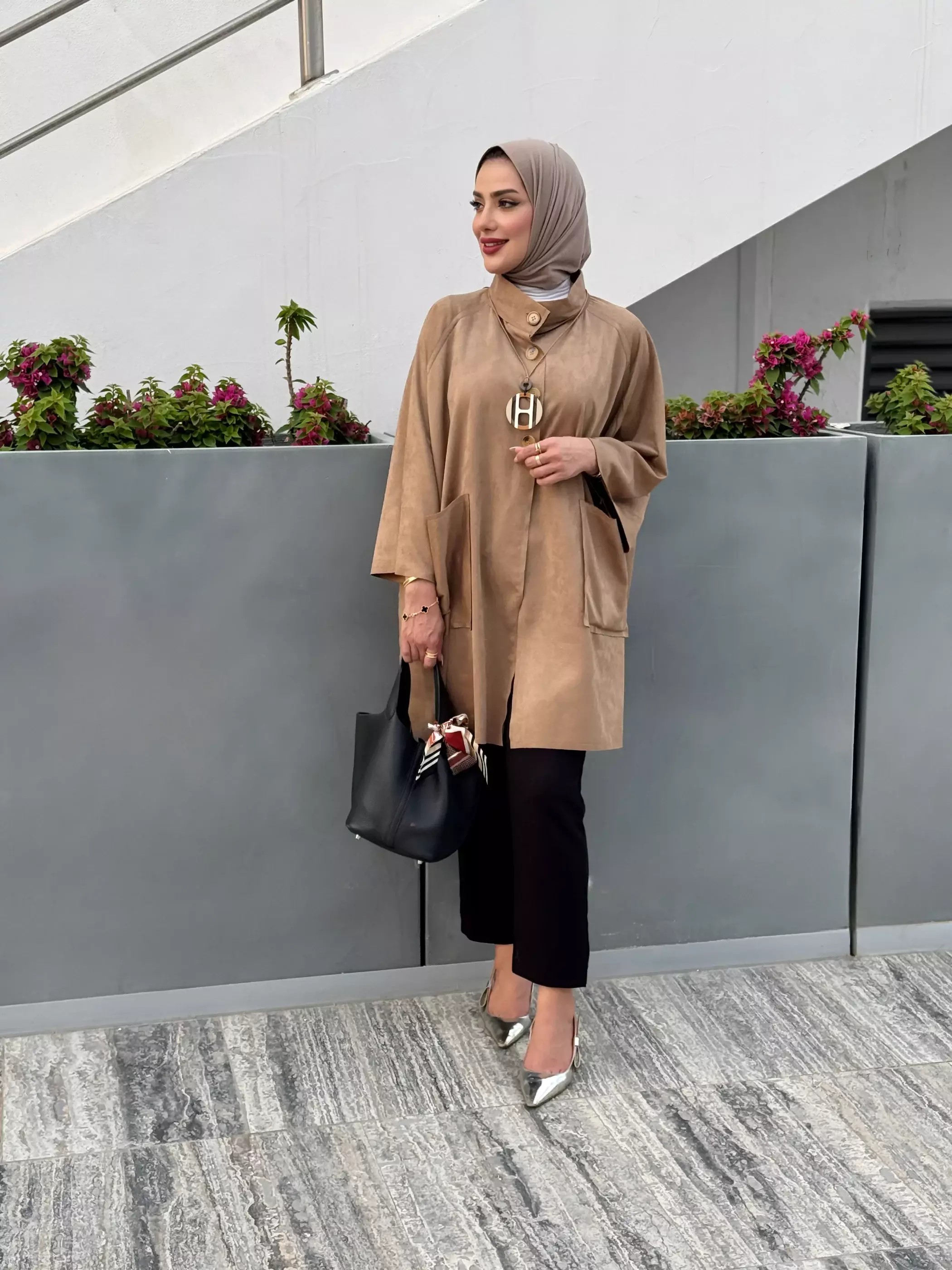 جاكيت شتوي من خام الشامواه - احمر - FS image 6