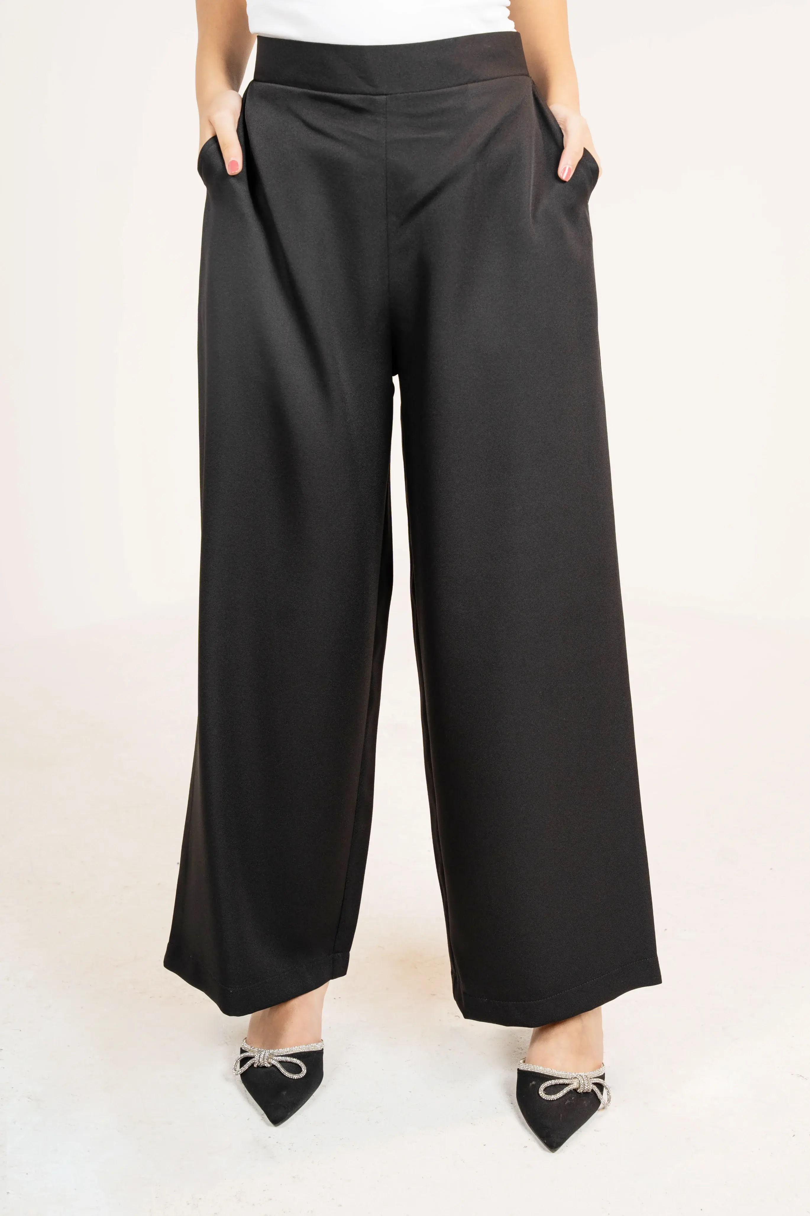 High Waist Pants With A Belt Behind Them - Mauve - 4 image 2