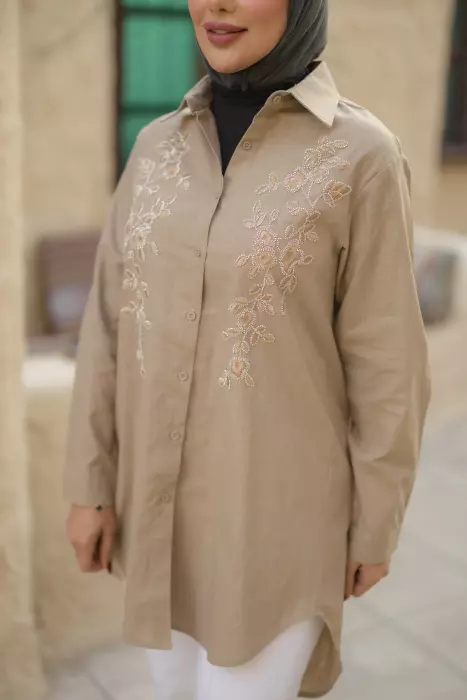 قميص لينن نسائي فاخر image 10
