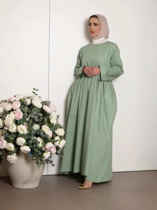 فستان طويل قطني للمحجبات image 1