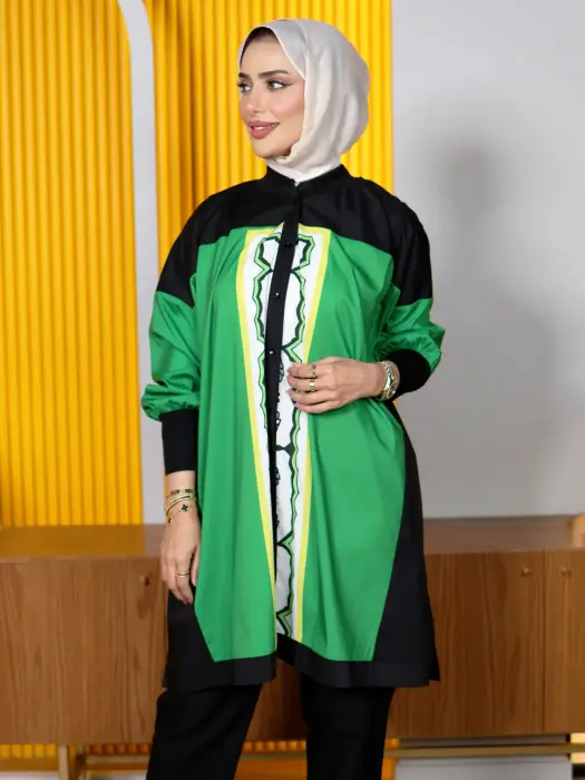 قميص قطني نسائي بنقشة فريدة image 5