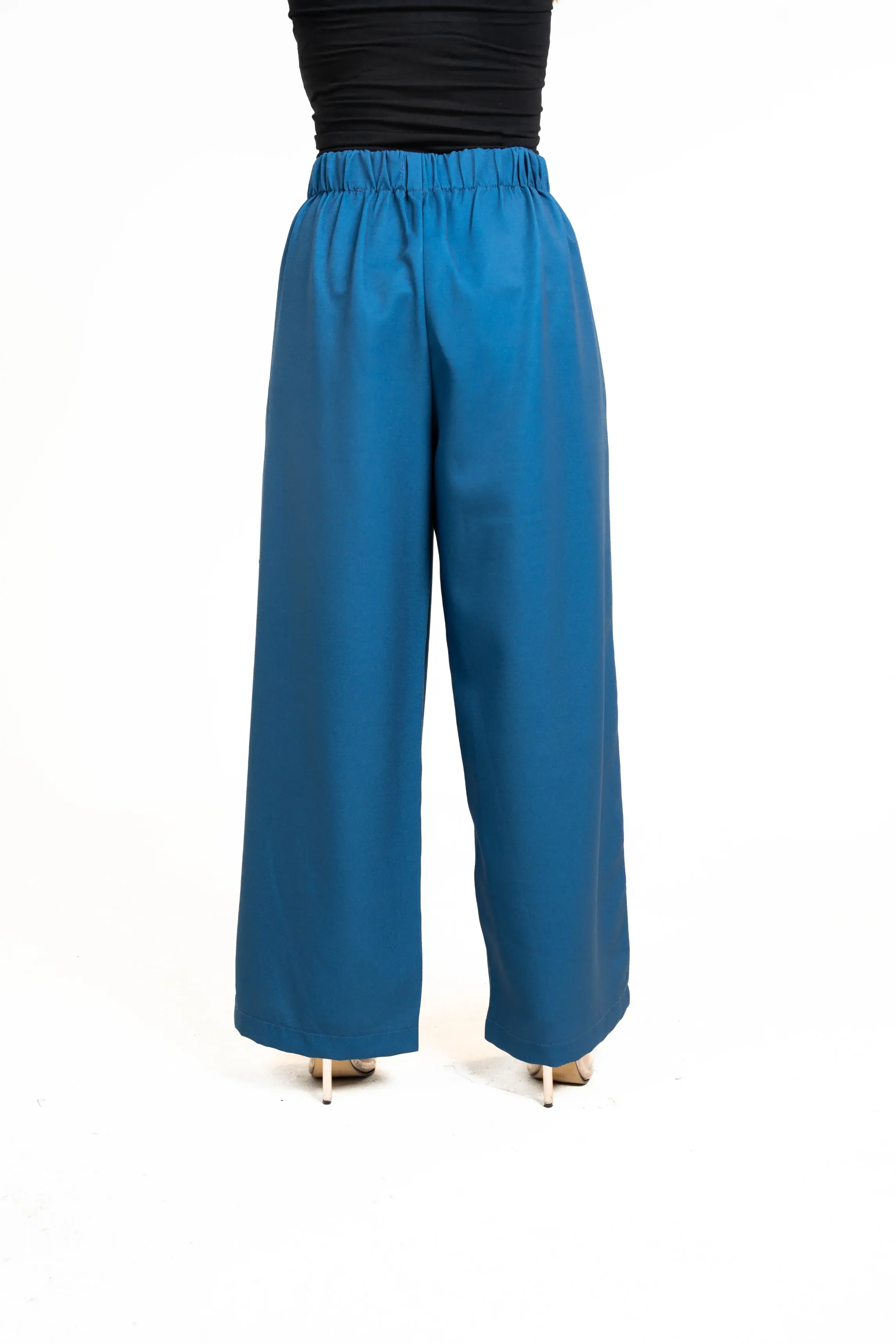 High Waist Pants With A Belt Behind Them - Mauve - 4 image 7