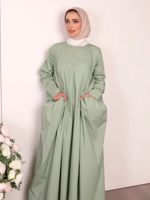 فستان طويل قطني للمحجبات image 2