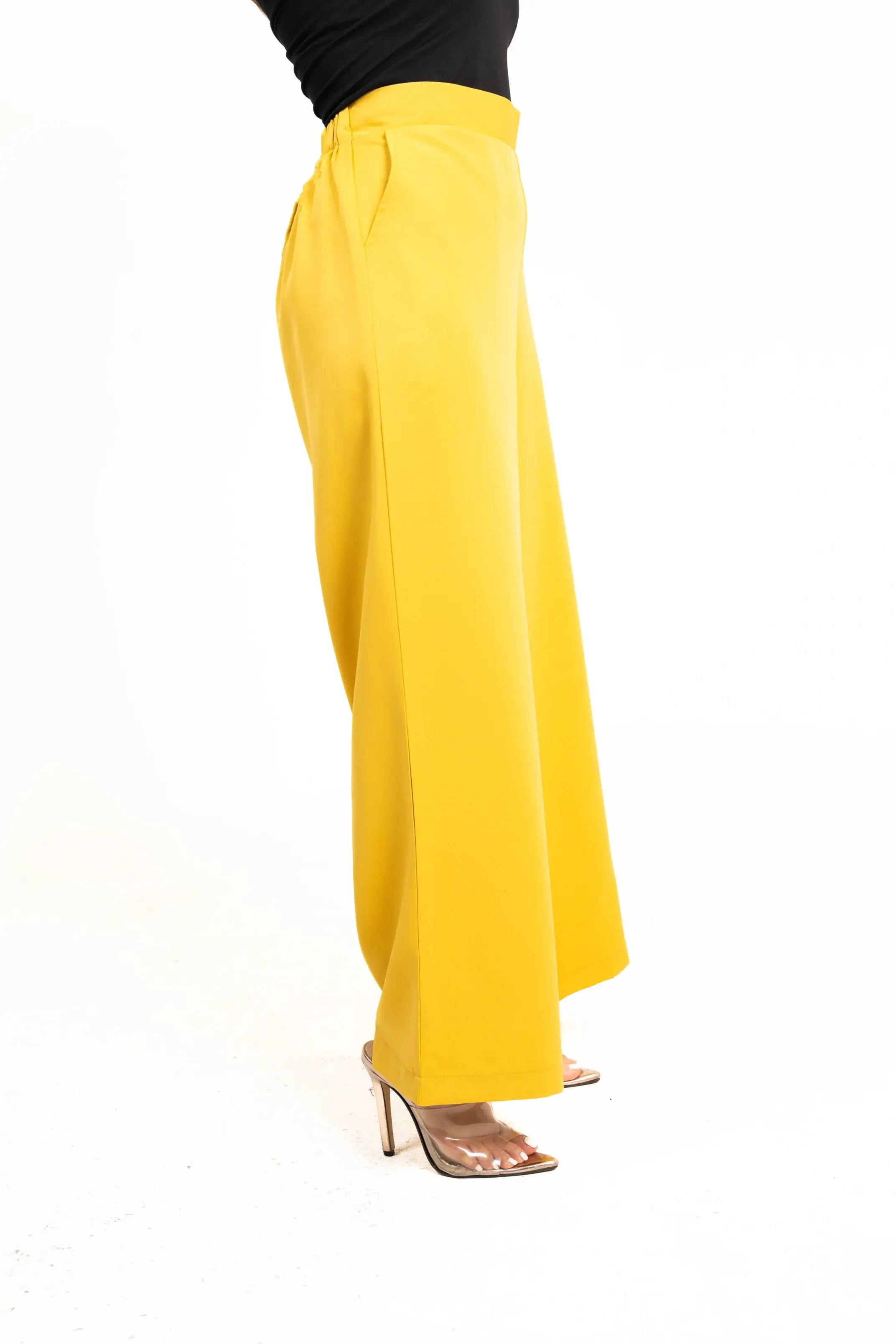 High Waist Pants With A Belt Behind Them - Mauve - 4 image 11