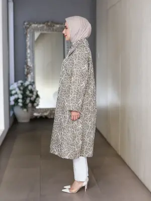 جاكيت طويل من البوبلين image 1