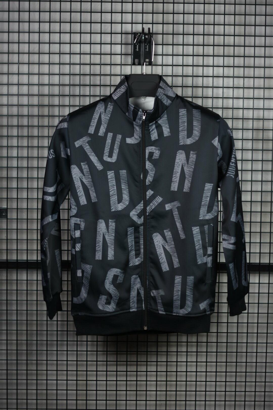JUVENTUS JACKET VELVET CLOTH PRINT BLACK image 0