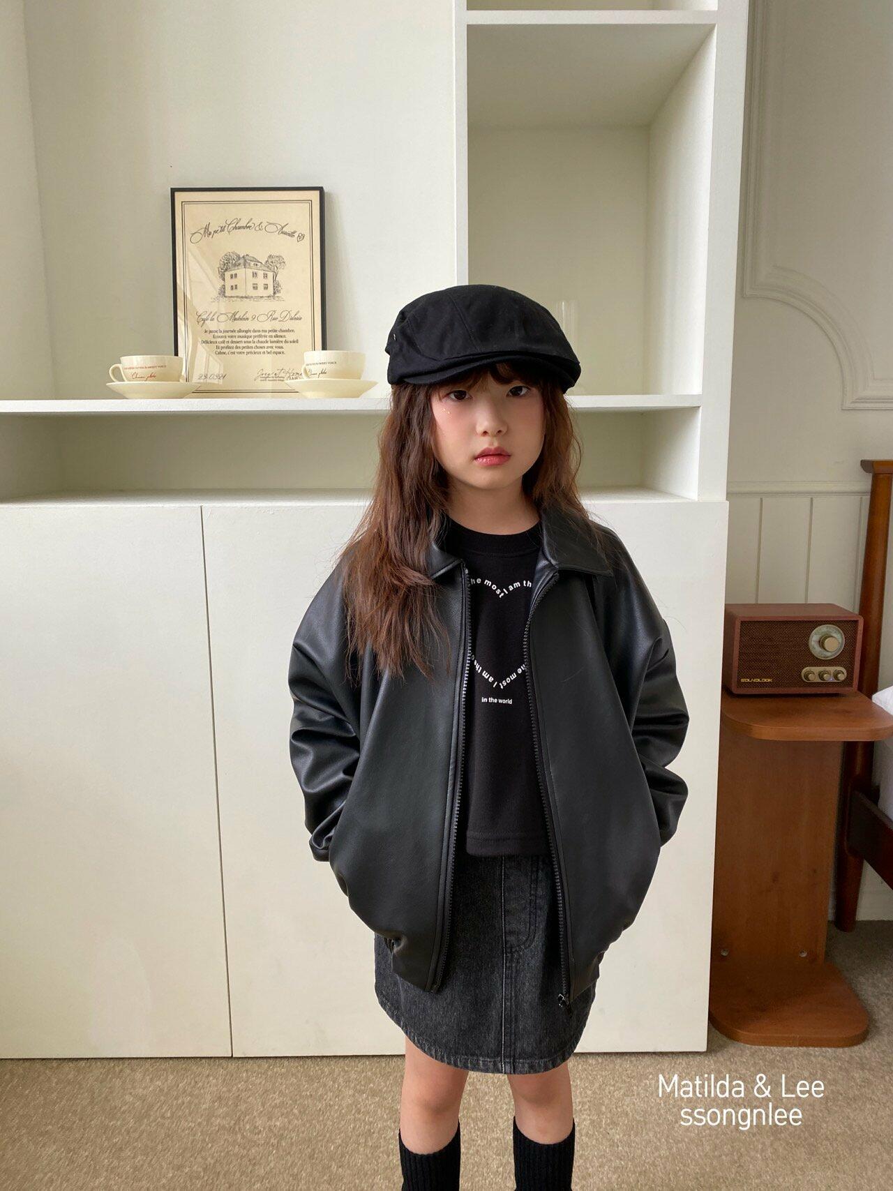 Ribbon Leather jacket Black 3-2 image 4