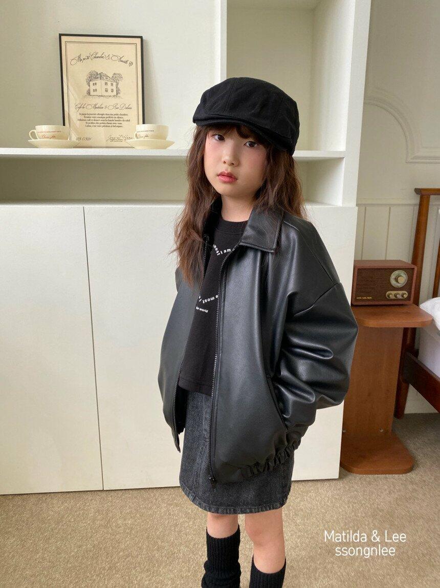 Ribbon Leather jacket Black 3-2 image 8