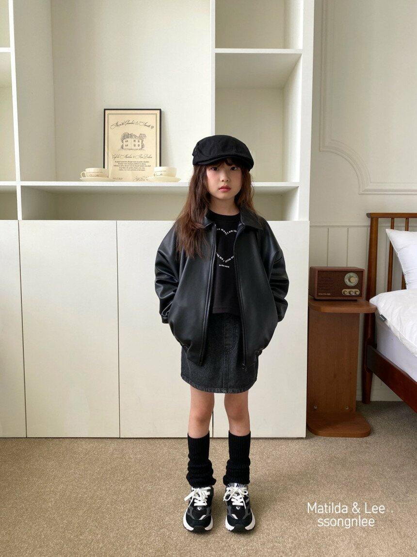 Ribbon Leather jacket Black 3-2 image 3
