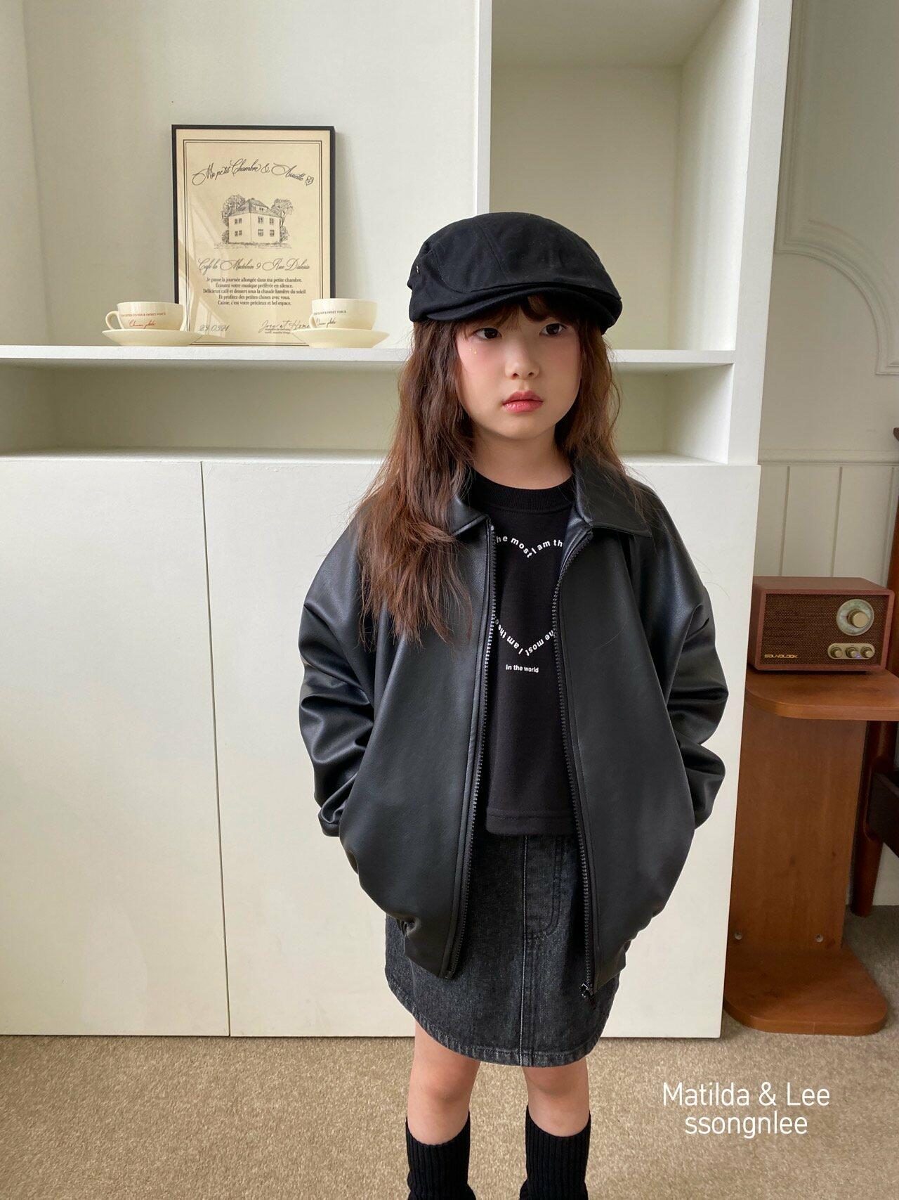 Ribbon Leather jacket Black 3-2 image 10