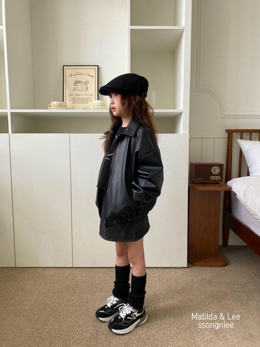 Ribbon Leather jacket Black 3-2 image 6