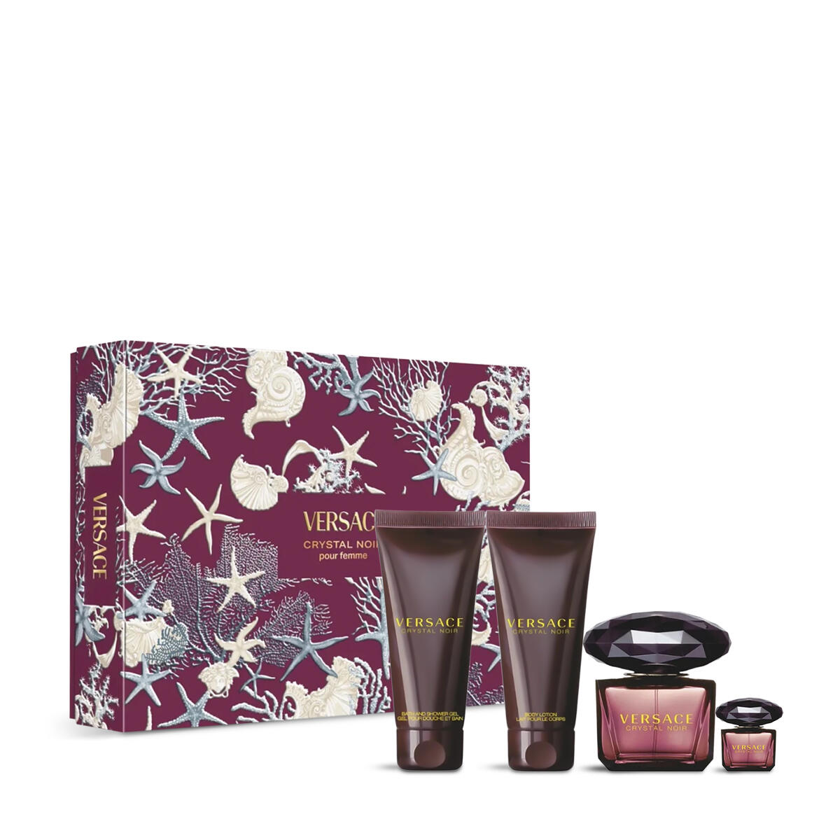 كريستال نوار (أو دو بارفيوم 90ml + جل استحمام 100ml + مرطب الجسم 100ml + أو دو تواليت 5ml) image 1