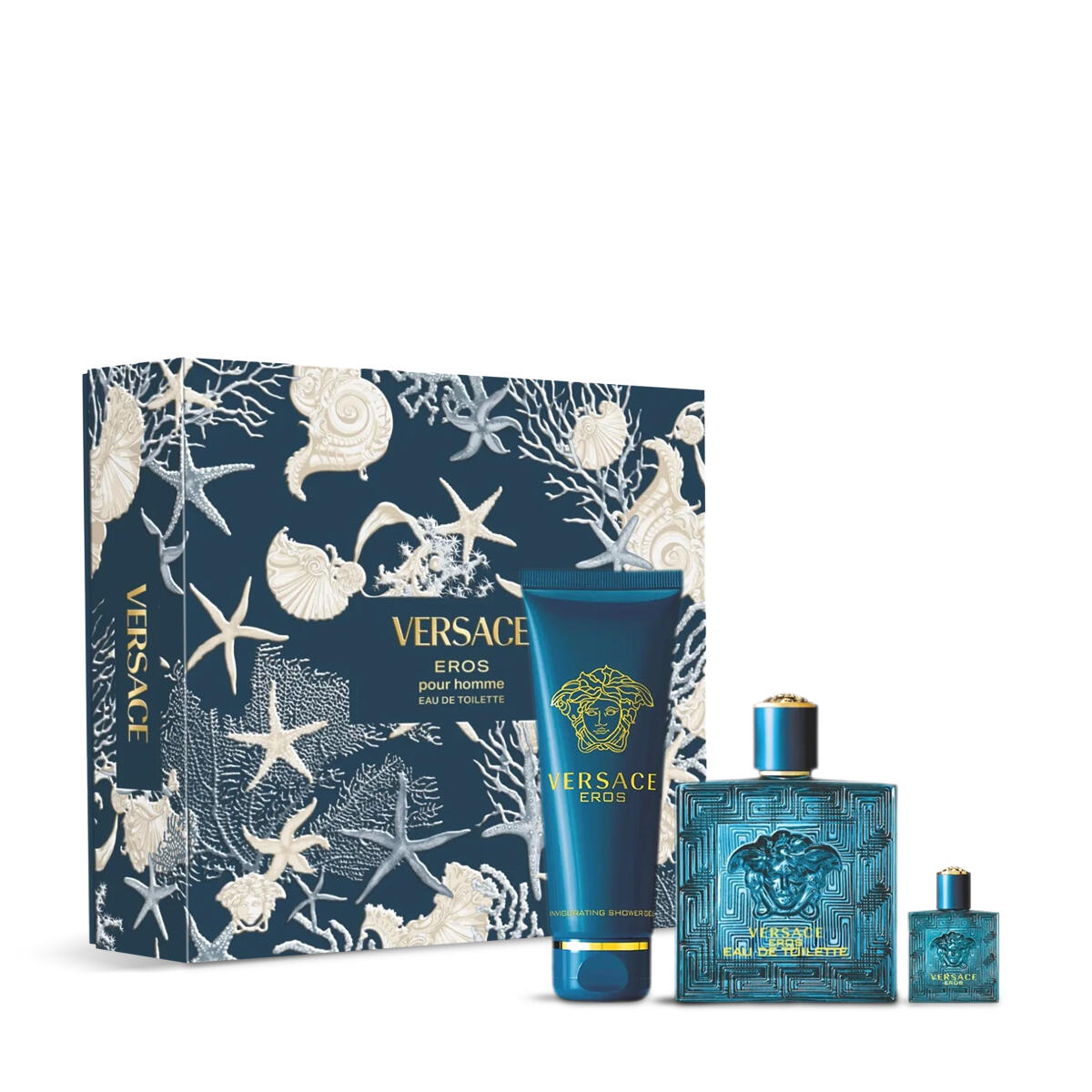 إيروس رجالي (أو دو تواليت 100ml + جل استحمام 100ml + أو دو تواليت 5ml) image 1