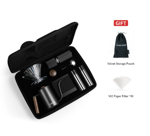 Portable Pour-Over Set-10 pcs in one black image 2