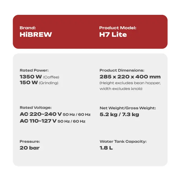 Hibrew H7 Lite - Coffee Machine image 21