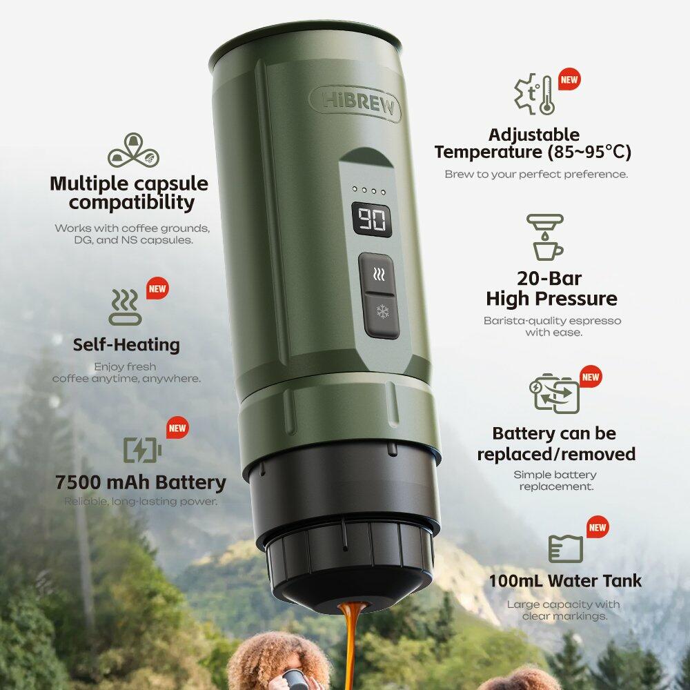 HiBREW H4C - Wireless Coffee Maker with Detachable Battery image 1