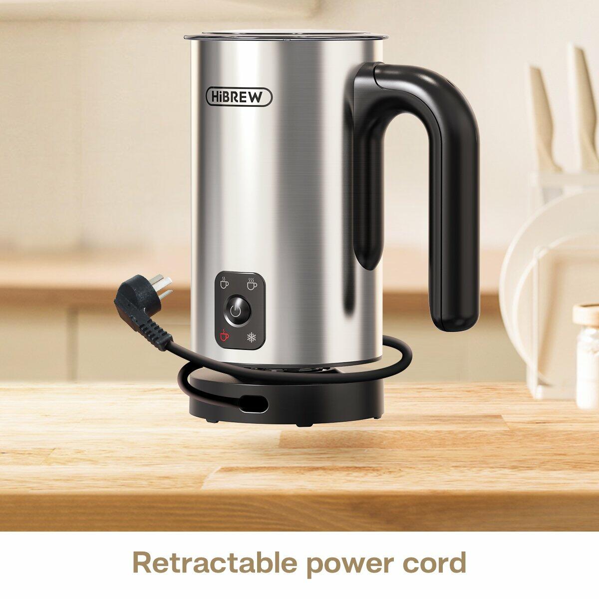 HiBREW 4 in 1 Milk Frother Frothing Foamer Fully automatic Milk Warmer Cold/Hot Latte Cappuccino Chocolate Protein powder M3A image 6