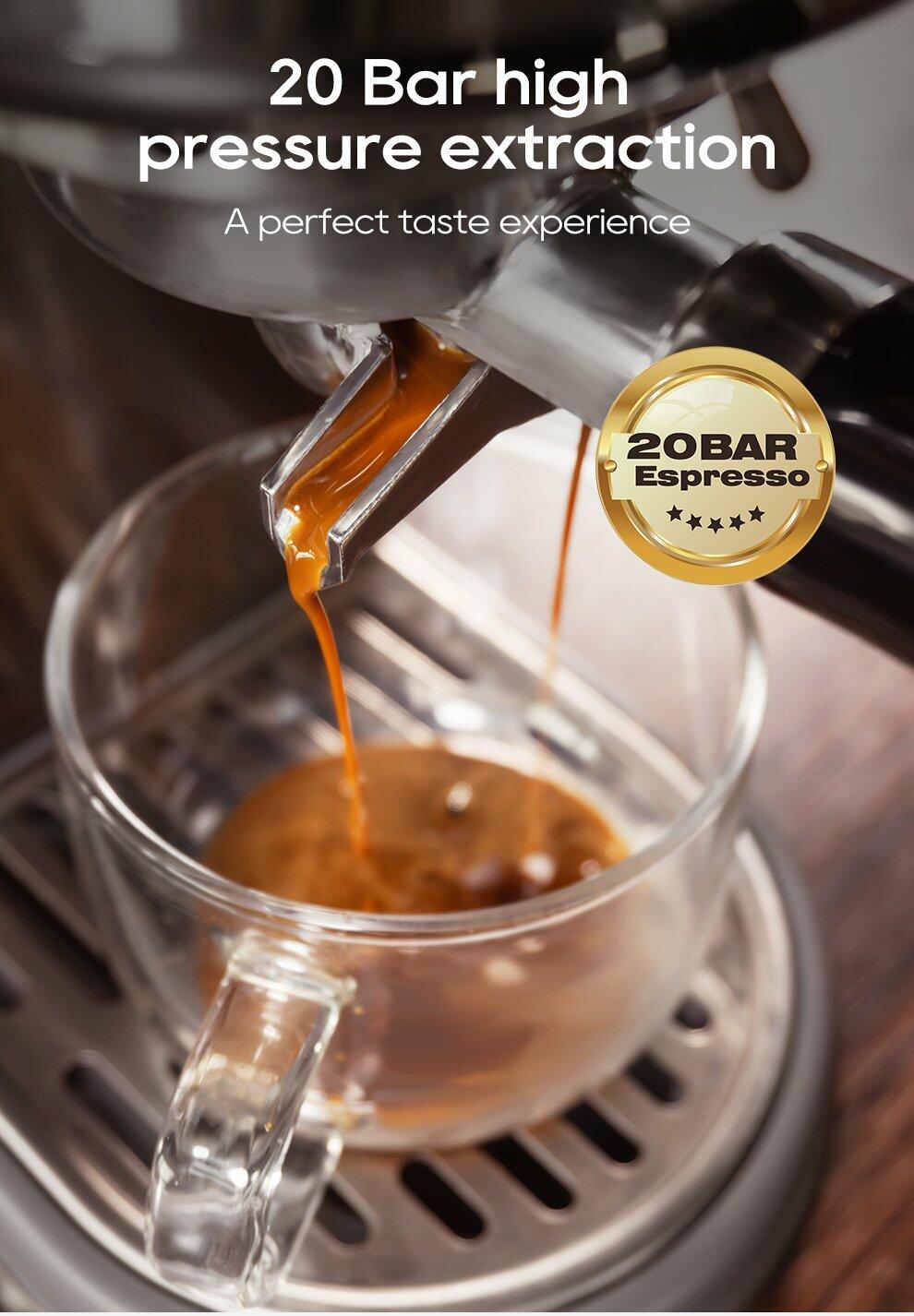 HiBREW 20Bar Semi Automatic Espresso Coffee Machine - H10B image 3