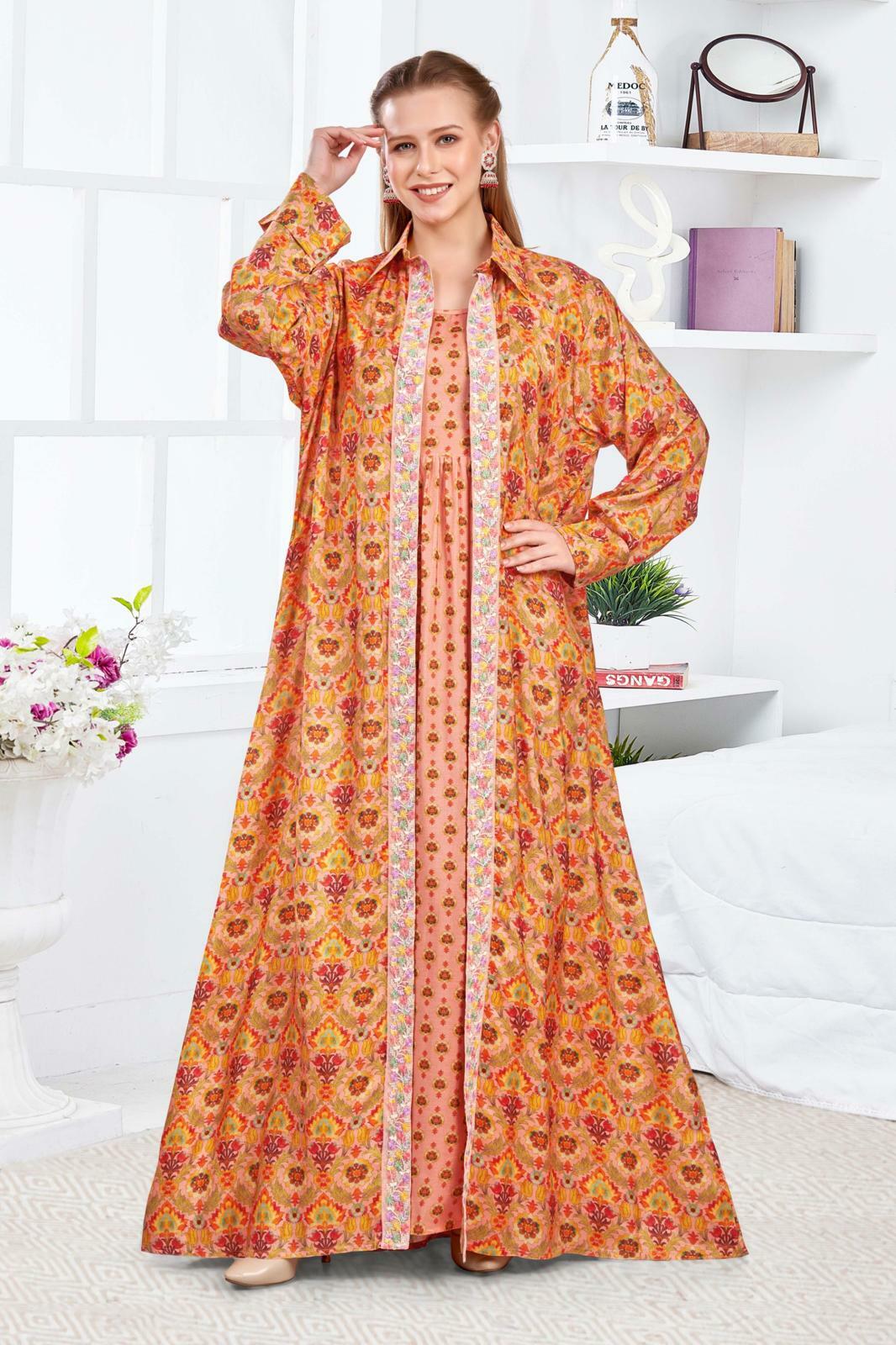 Cotton Sateen Dress Set - Orange image 0