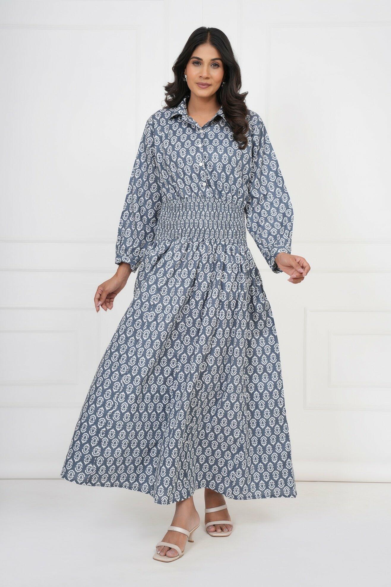 Classic Shirt Dress - Blue image 4