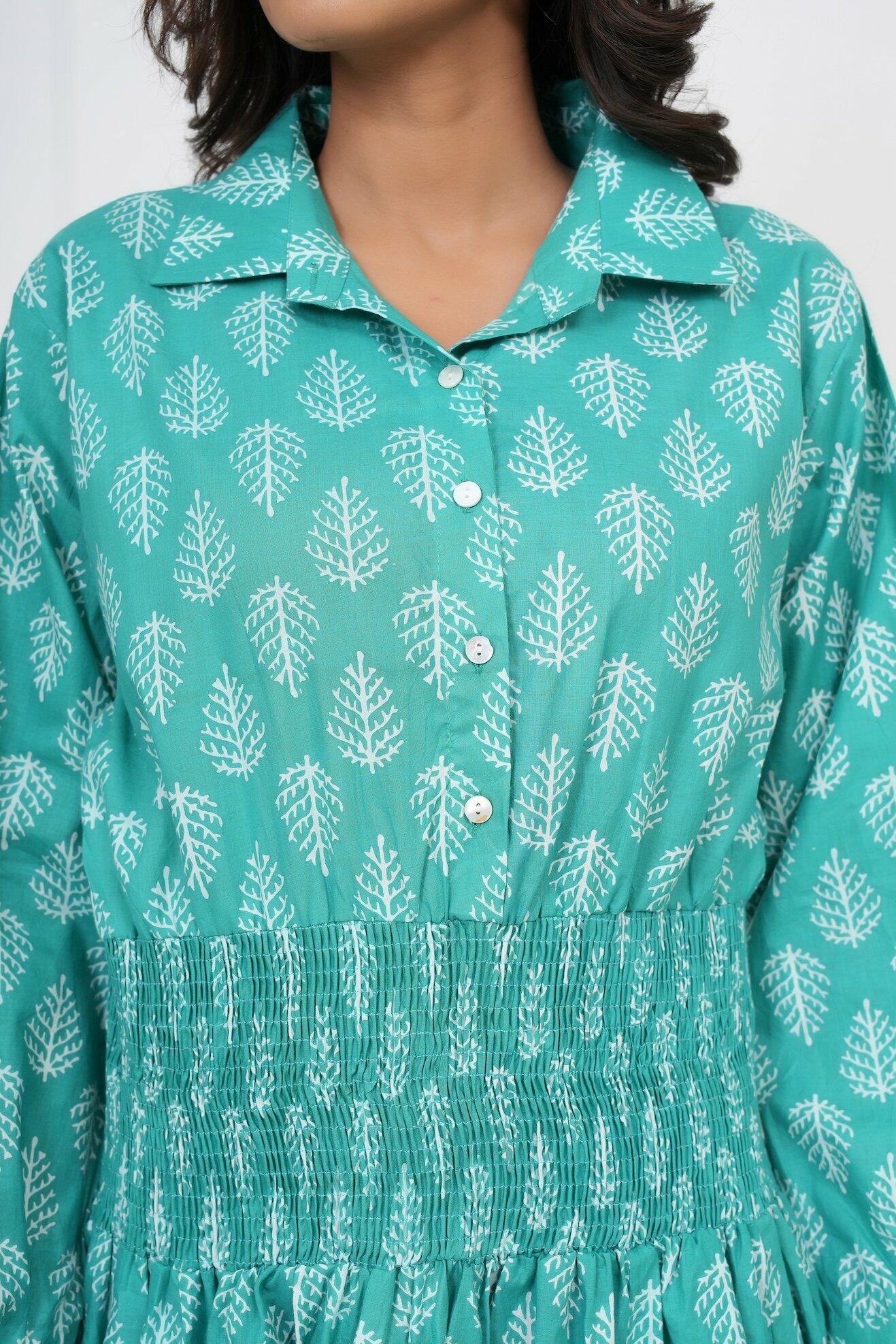 Classic Shirt Dress - Green image 8