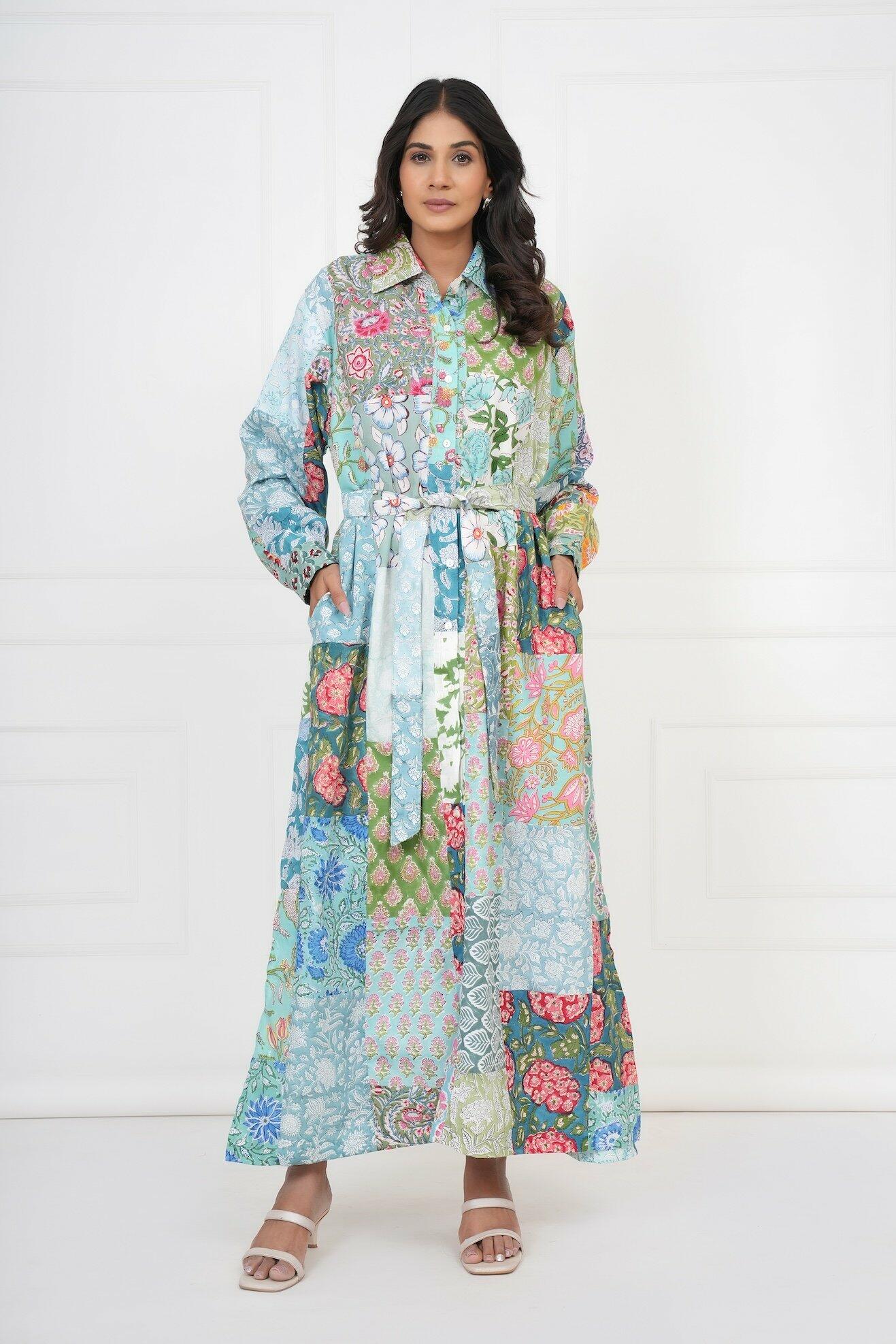 Patchwork Dress - Green  image 6