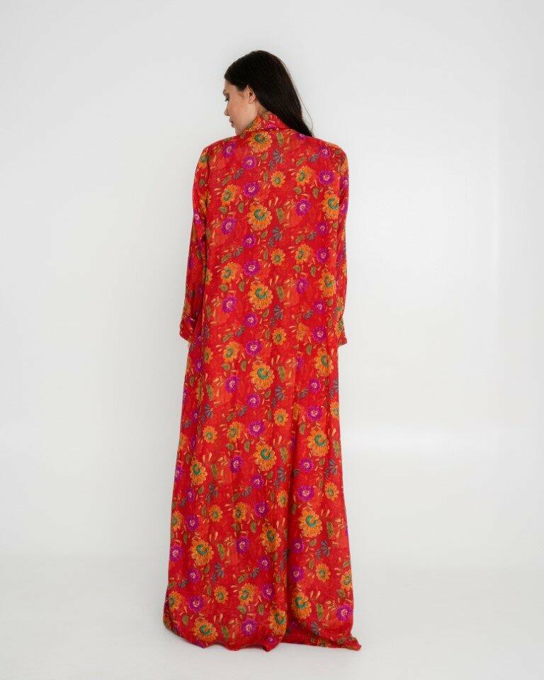 Cotton Sateen Dress Set - Red image 3
