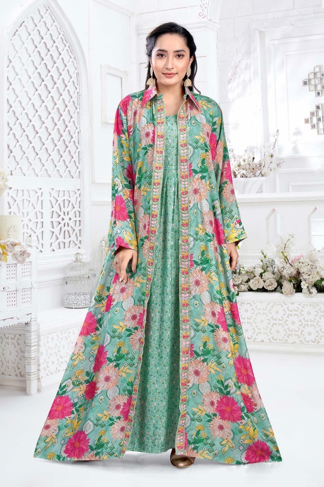 Cotton Sateen Dress Set - Green image 0