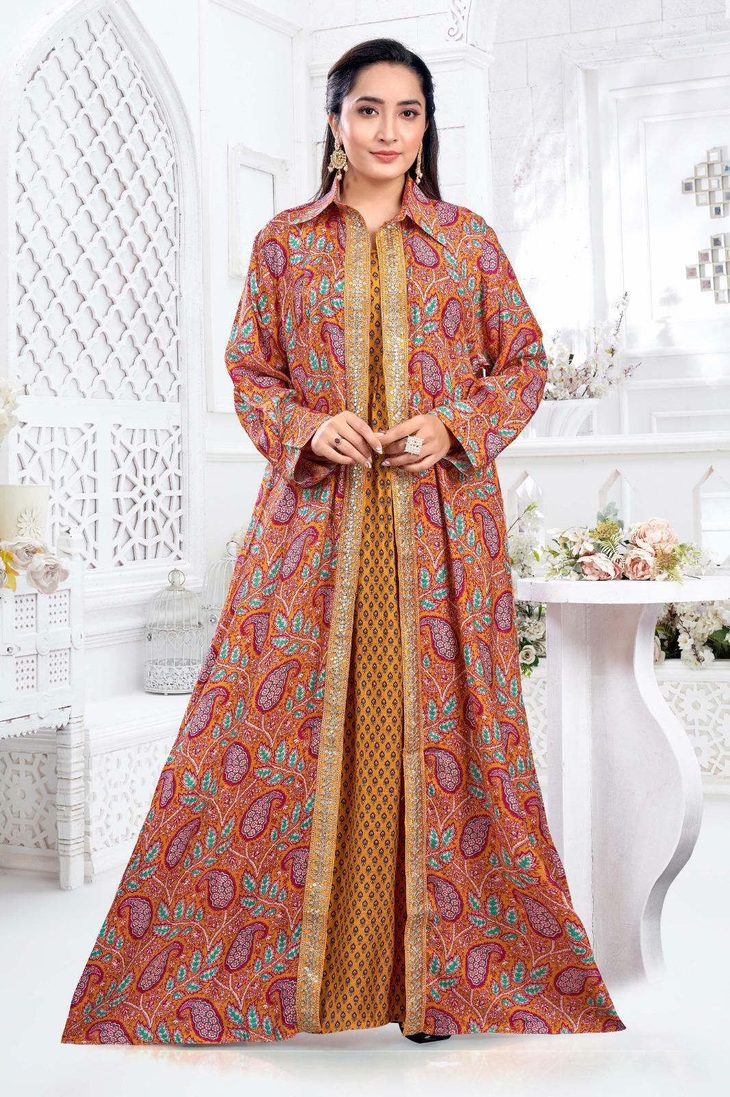 Cotton Sateen Dress Set - Orange image 0