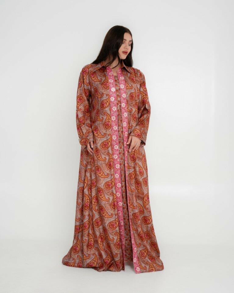Cotton Sateen Dress Set - Pink image 2