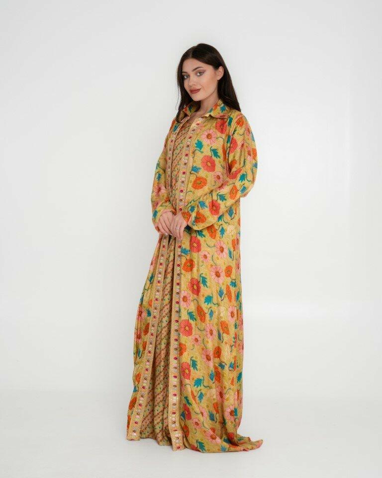 Cotton Sateen Dress Set - Yellow image 2