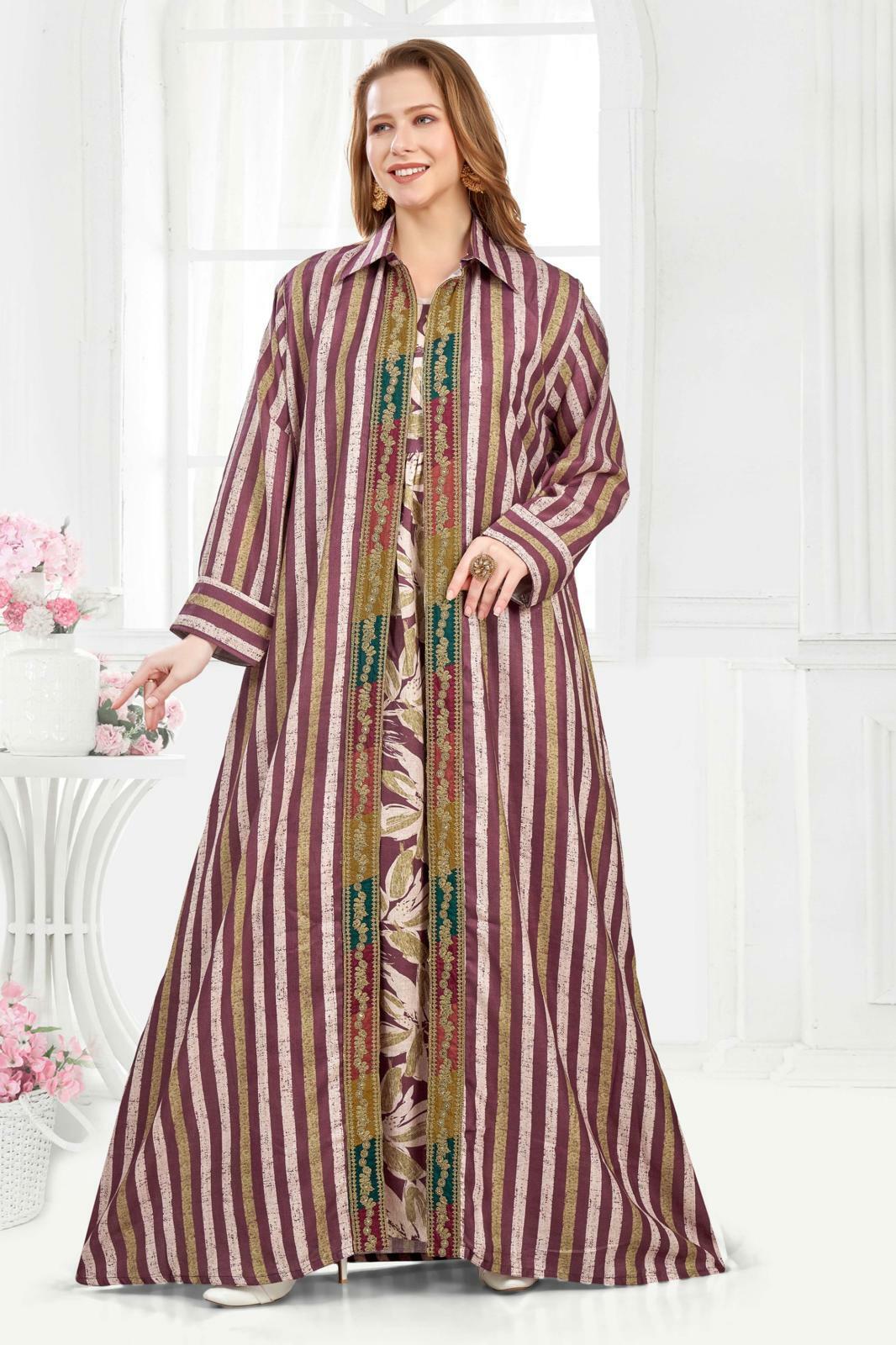 Linen Dress Set  - Maroon image 0