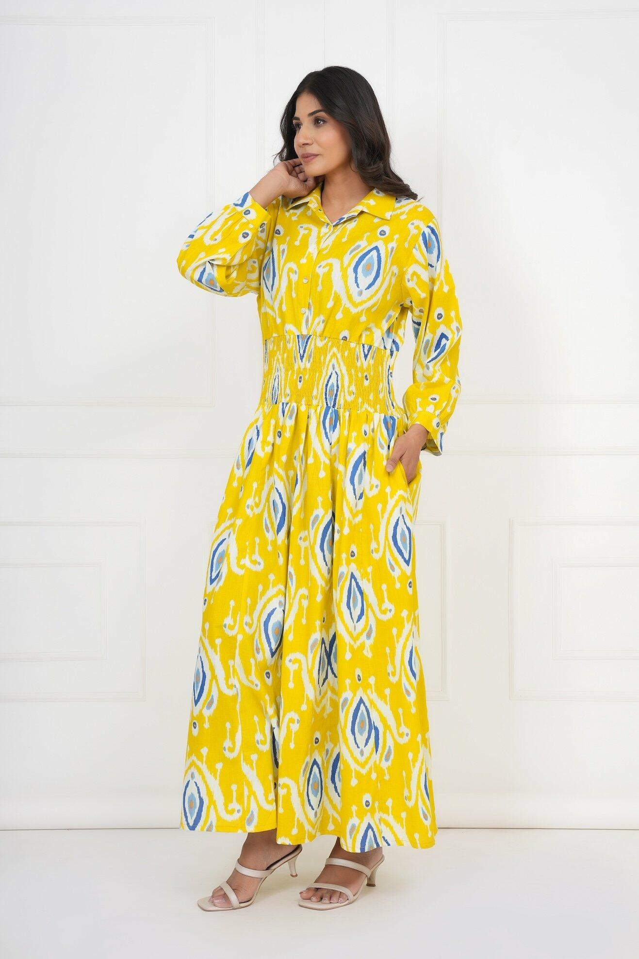 Classic Shirt Dress - Yellow image 3