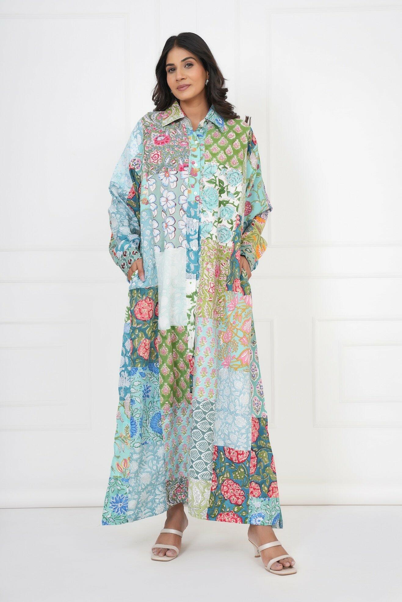 Patchwork Dress - Green  image 4