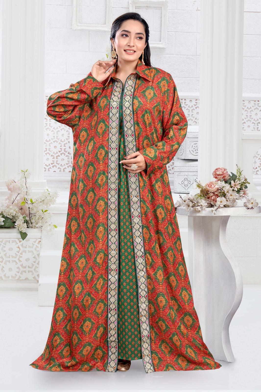 Cotton Sateen Dress Set - Orange image 0