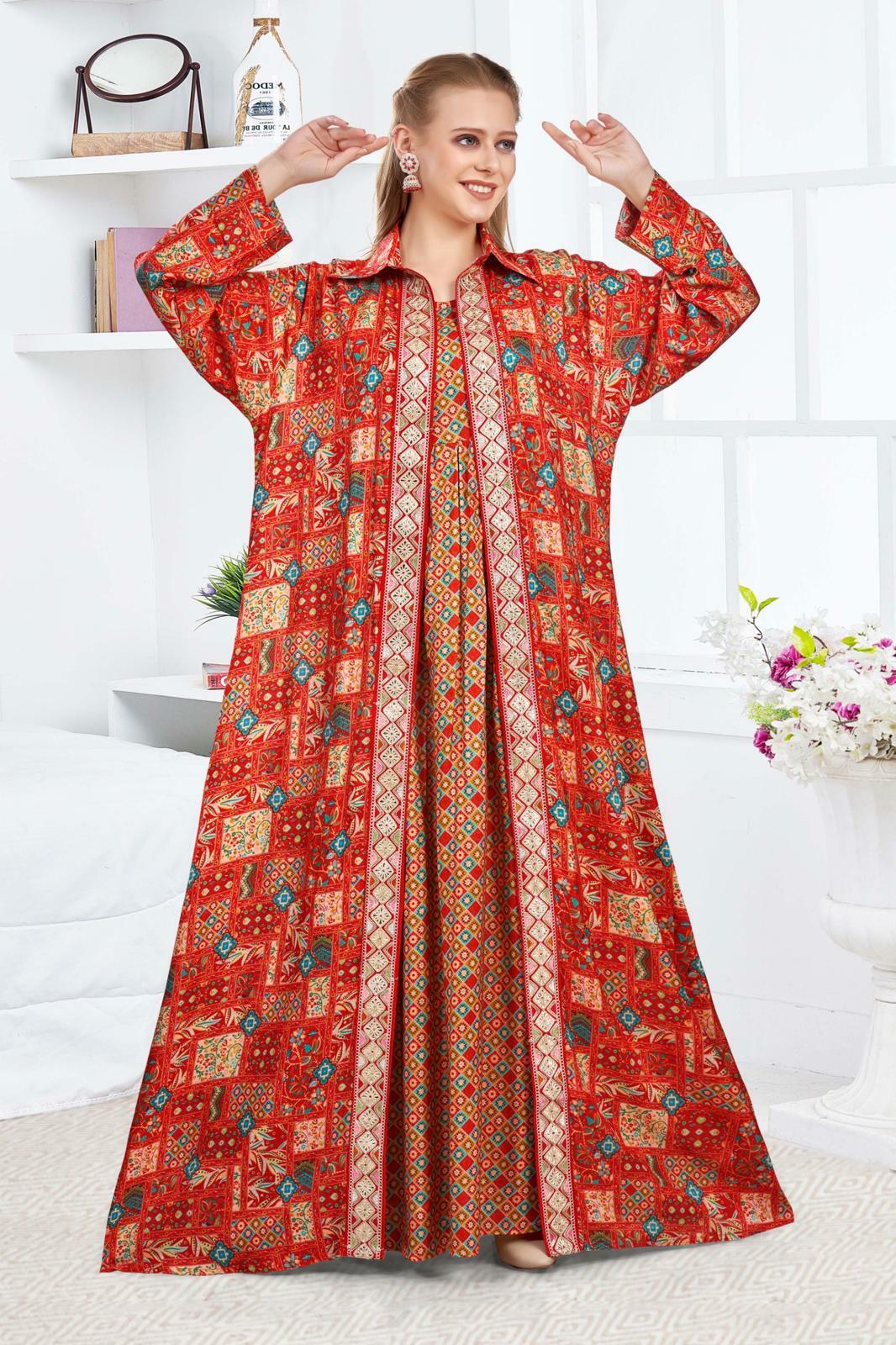Cotton Sateen Dress Set - Orange image 0