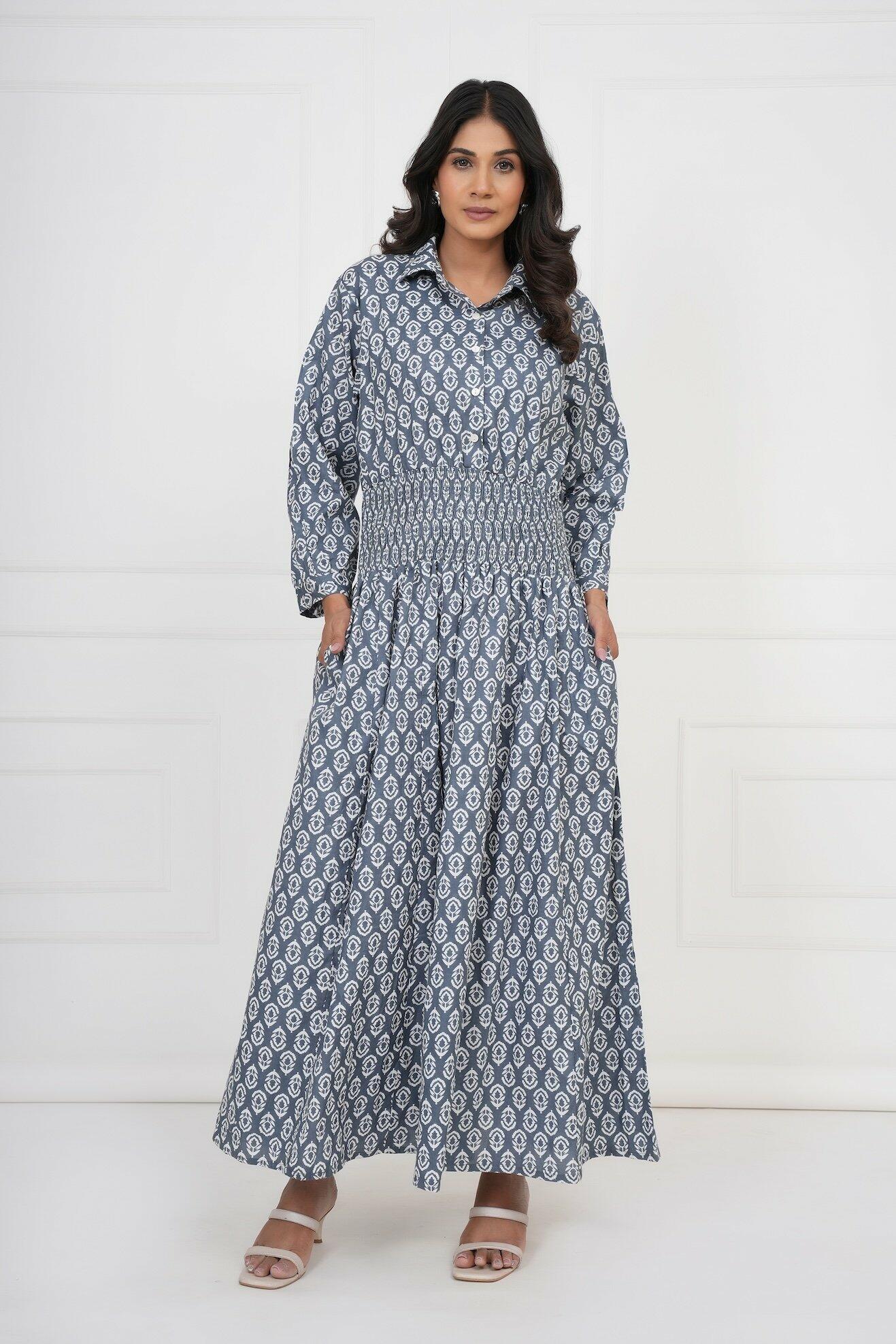 Classic Shirt Dress - Blue image 2