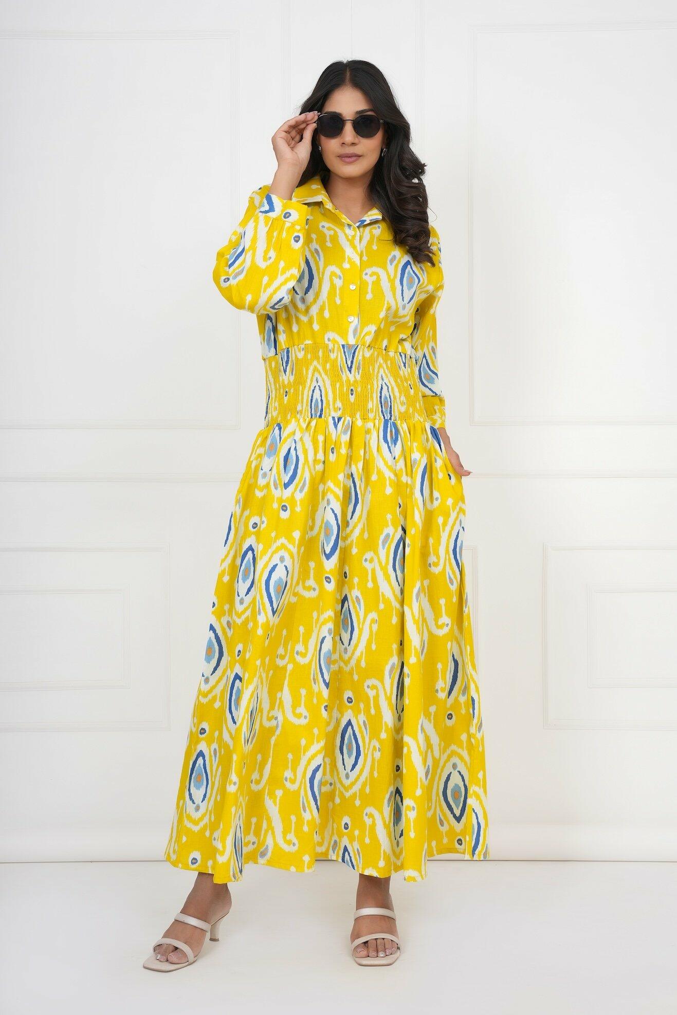 Classic Shirt Dress - Yellow image 0