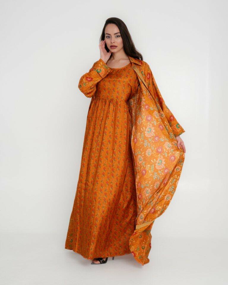 Cotton Sateen Dress Set - Yellow image 4