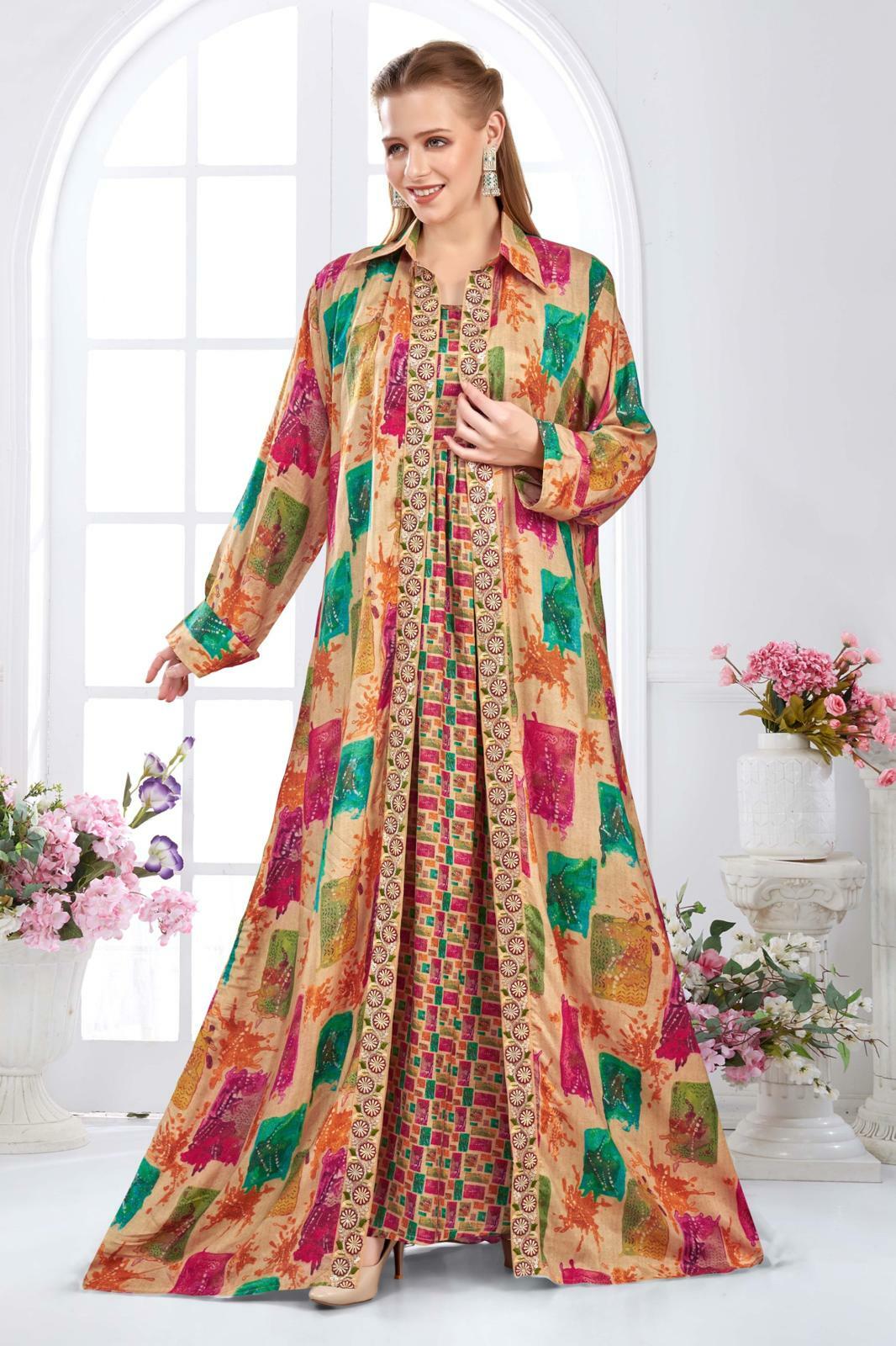 Cotton Sateen Dress Set - Orange image 0