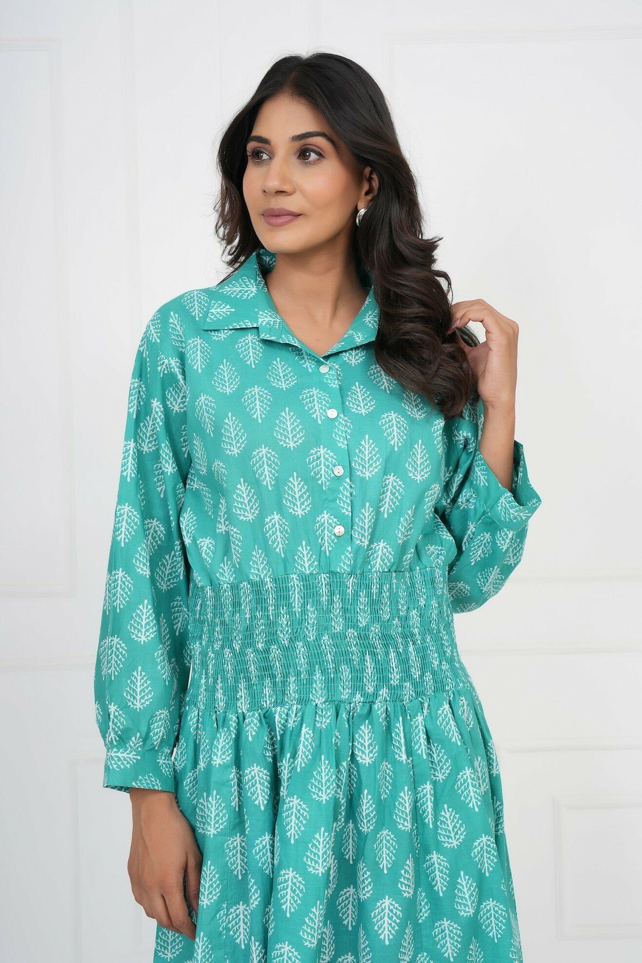 Classic Shirt Dress - Green image 6