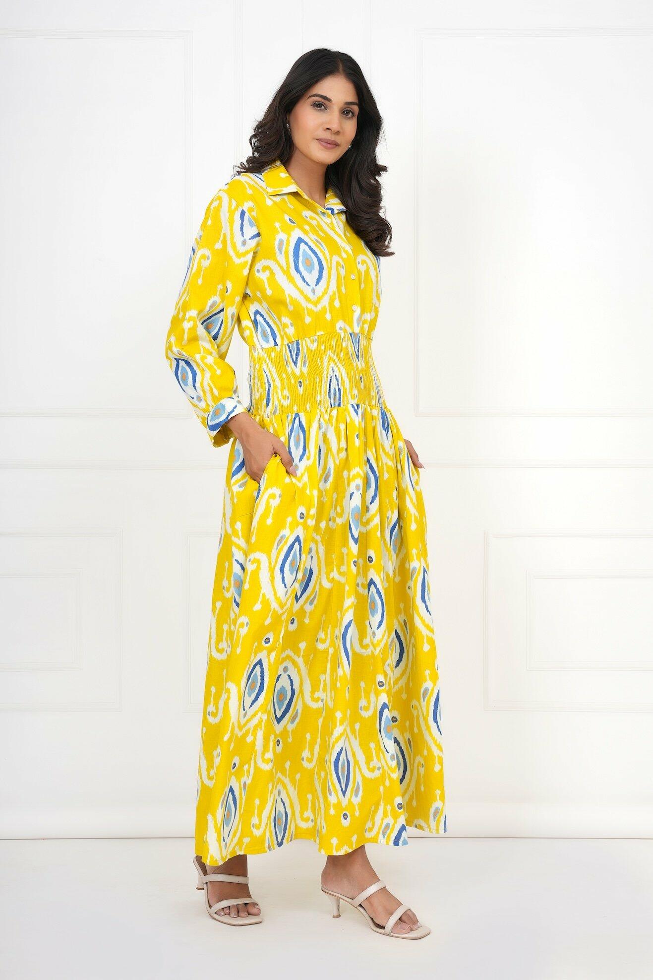 Classic Shirt Dress - Yellow image 1