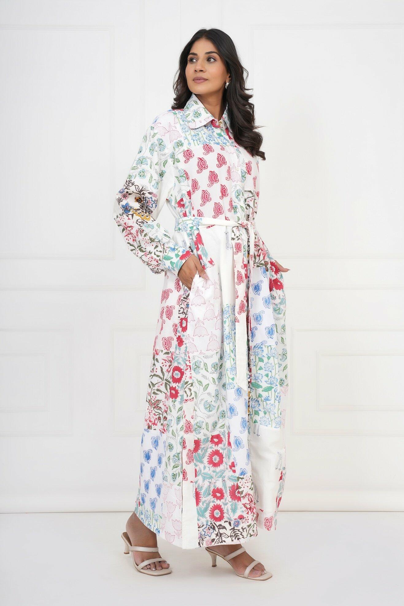 Patchwork Dress - White image 3