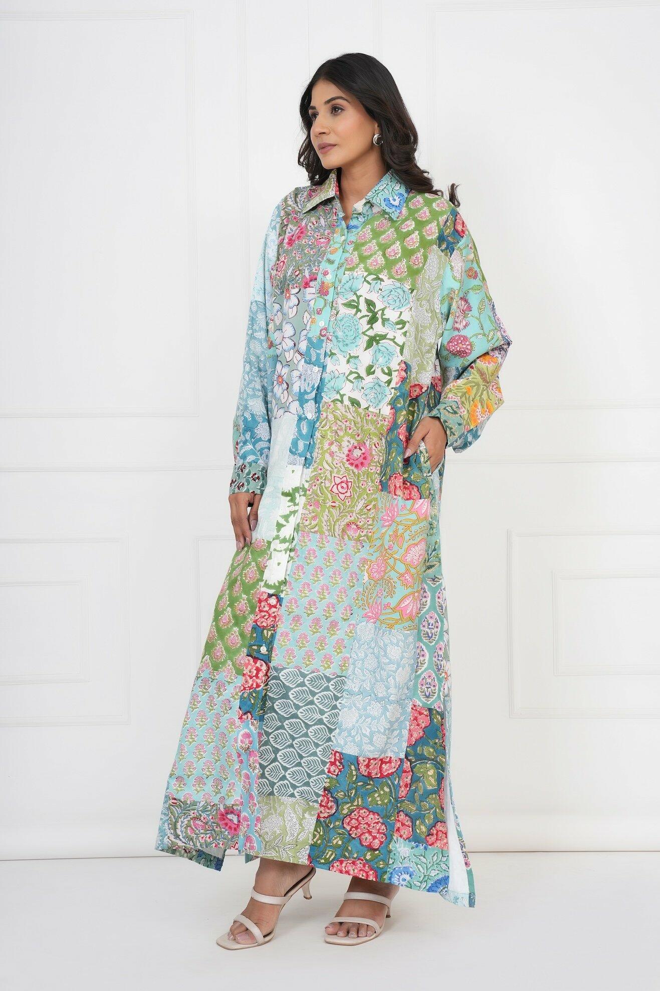 Patchwork Dress - Green  image 2