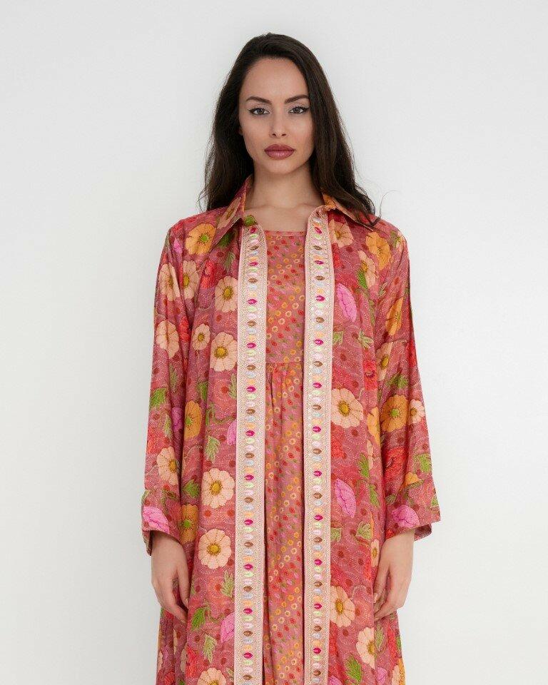Cotton Sateen Dress Set - Pink image 1