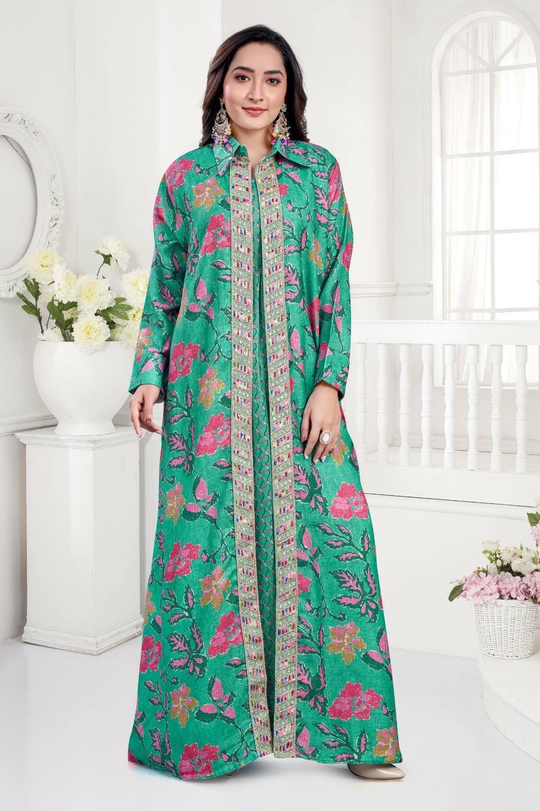 Linen Dress Set  - Green image 0